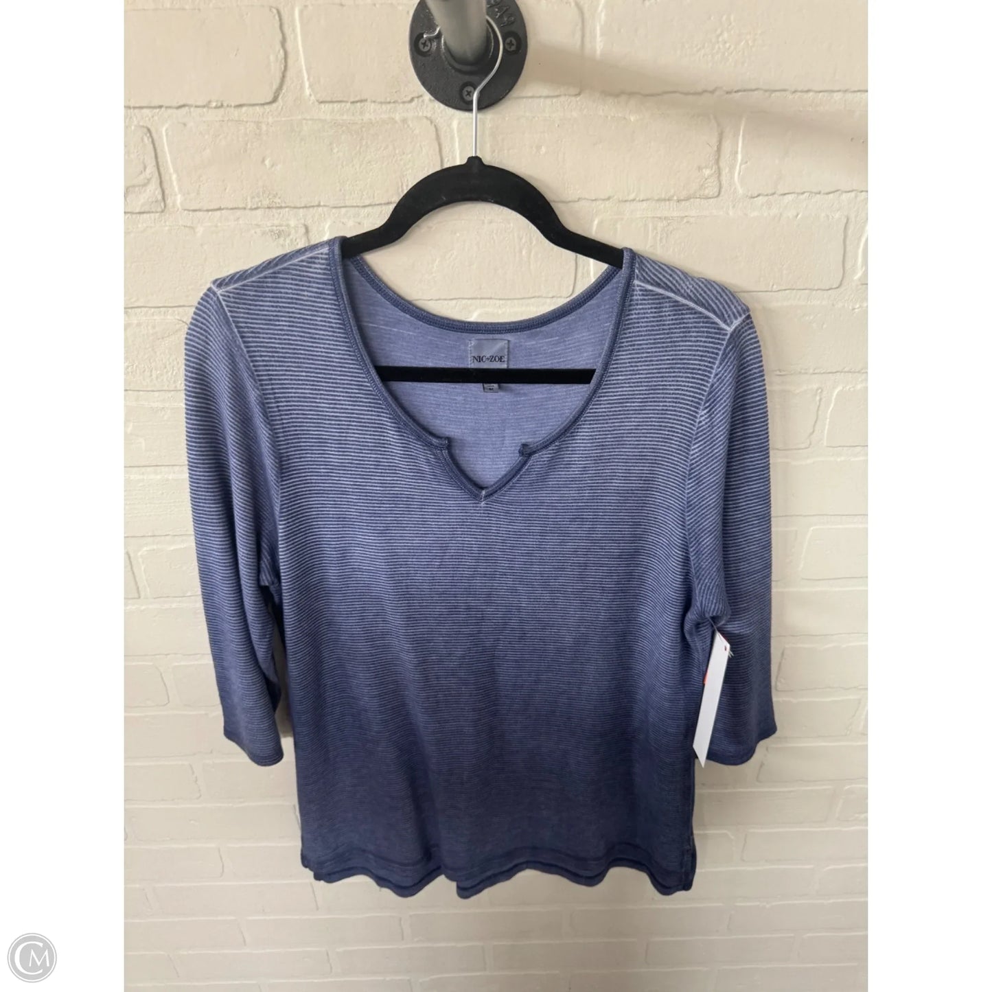 Top Long Sleeve By Nic + Zoe In Blue, Size: M