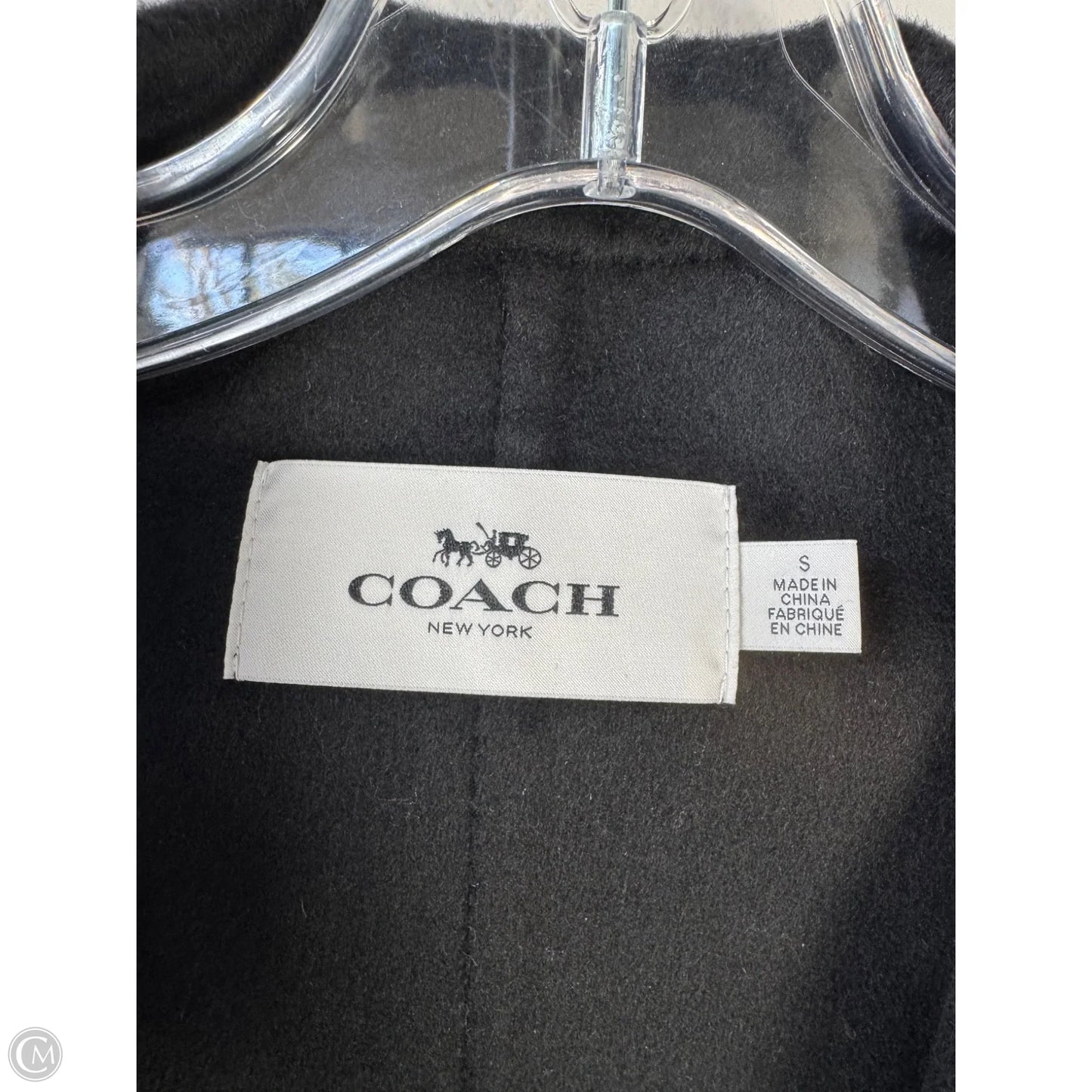 Coat Designer By Coach In Black, Size: S