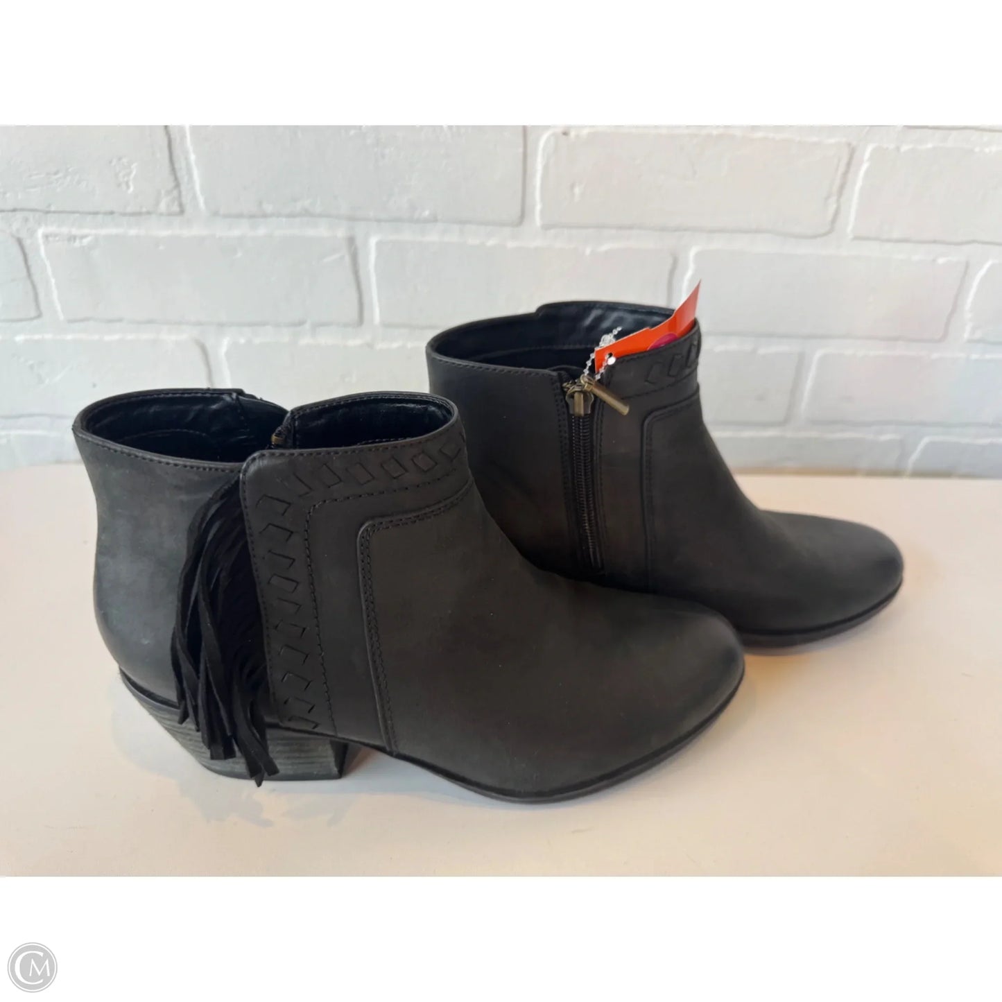 Boots Ankle Heels By Clarks In Black, Size: 8