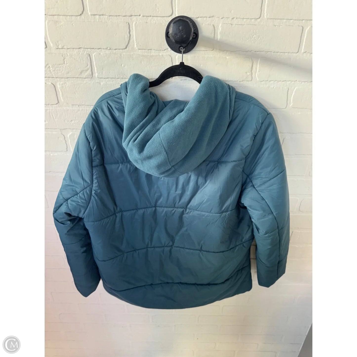 Jacket Puffer & Quilted By Asics In Teal, Size: L
