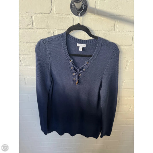 Sweater By Charter Club In Blue & Gold, Size: M