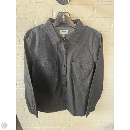 Blouse Long Sleeve By Old Navy In Black, Size: M