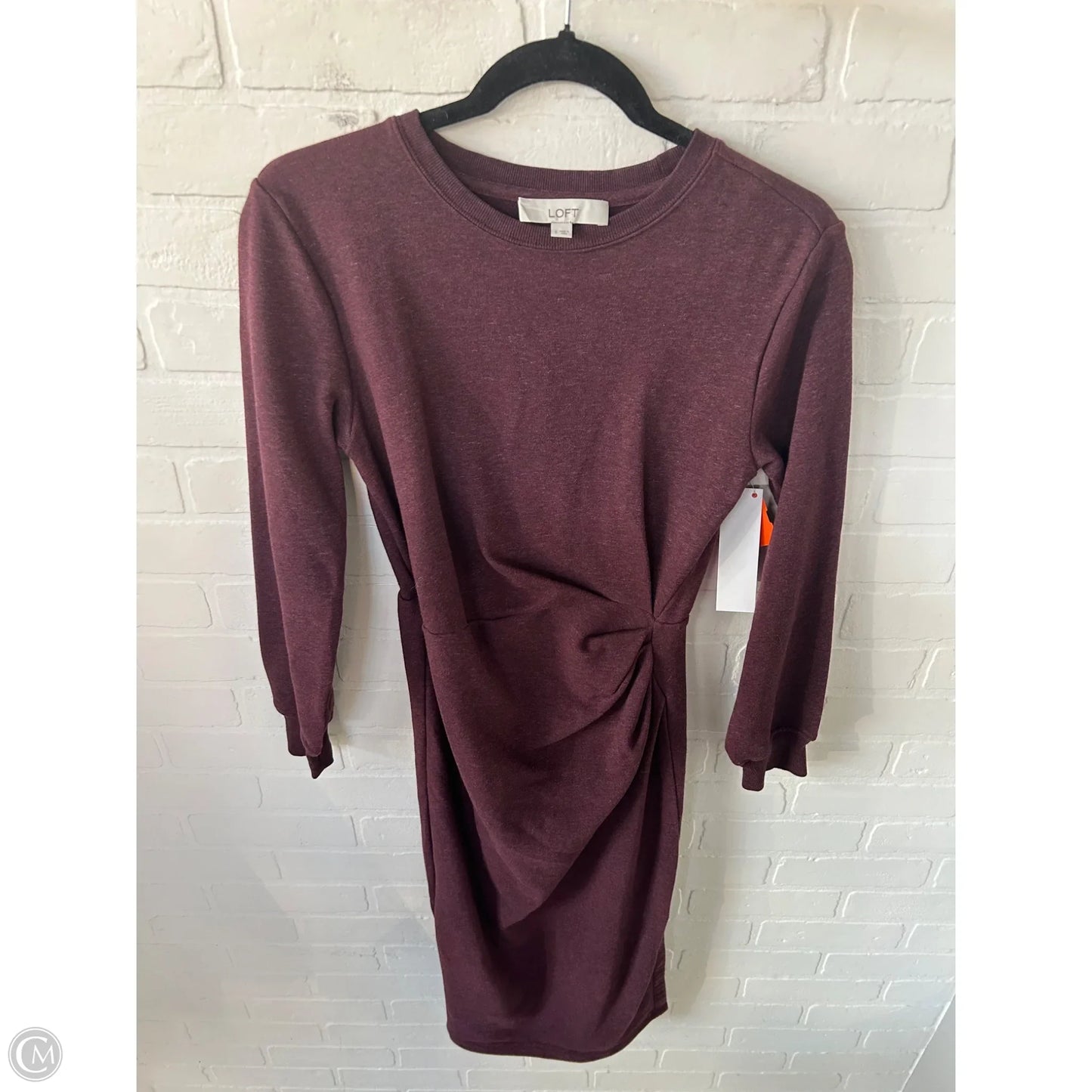 Dress Casual Midi By Loft In Maroon, Size: S