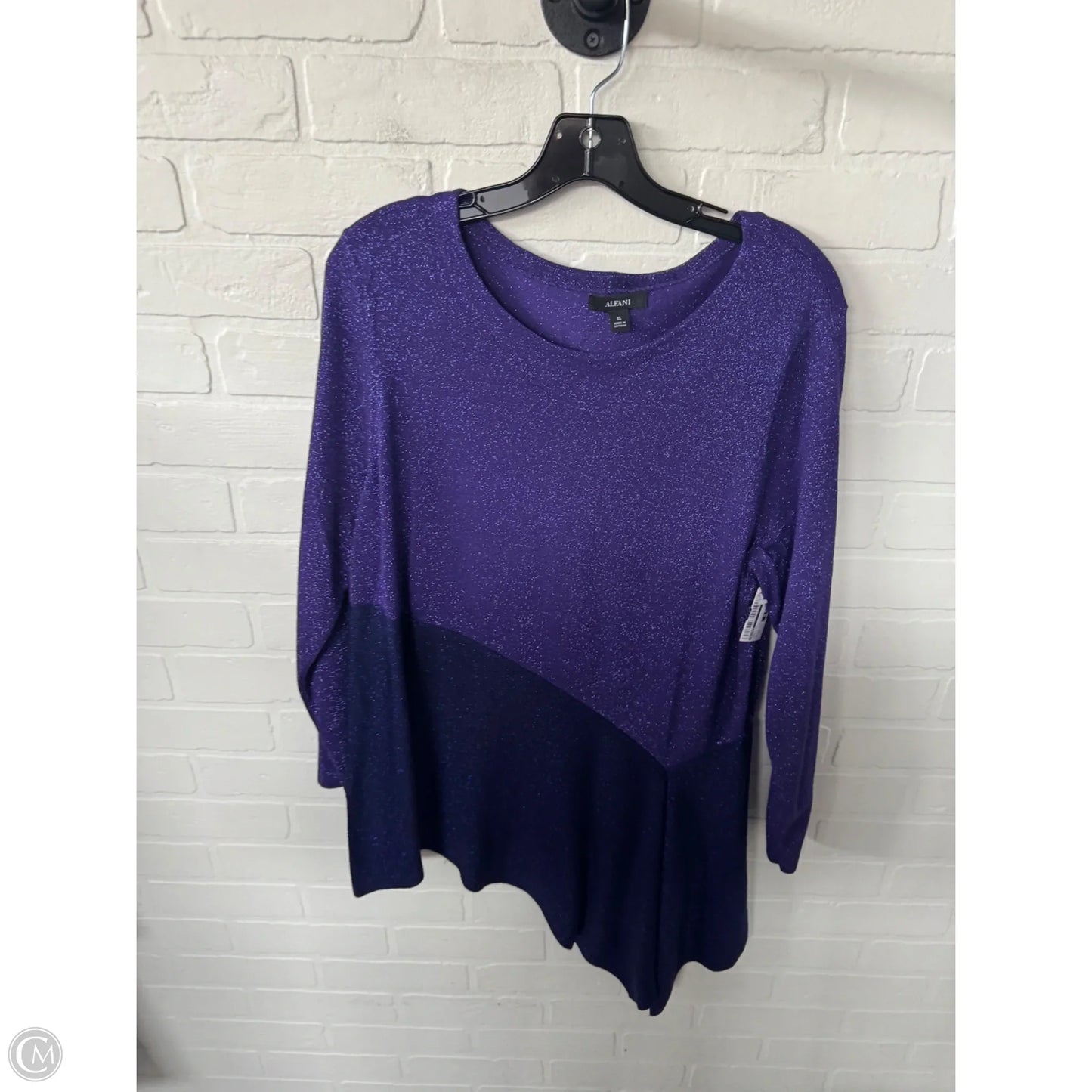 Tunic Long Sleeve By Alfani In Purple, Size: Xl