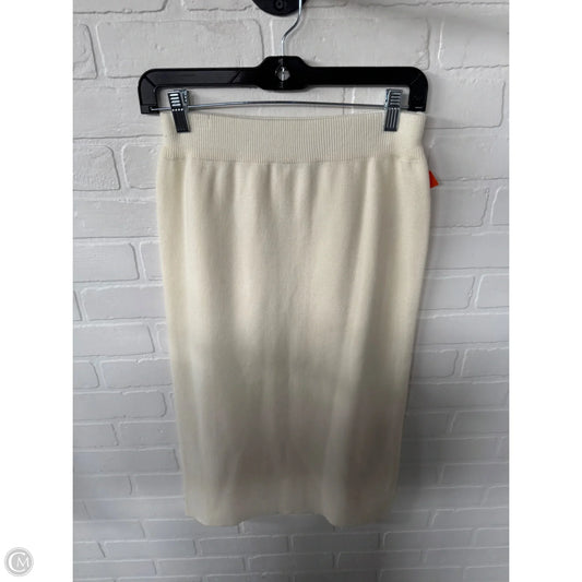 Skirt Midi By Clothes Mentor In Cream, Size: 8