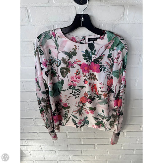 Blouse Long Sleeve By Banana Republic In Pink, Size: S