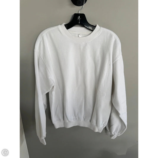 Athletic Sweatshirt Crewneck By Fabletics In White, Size: S