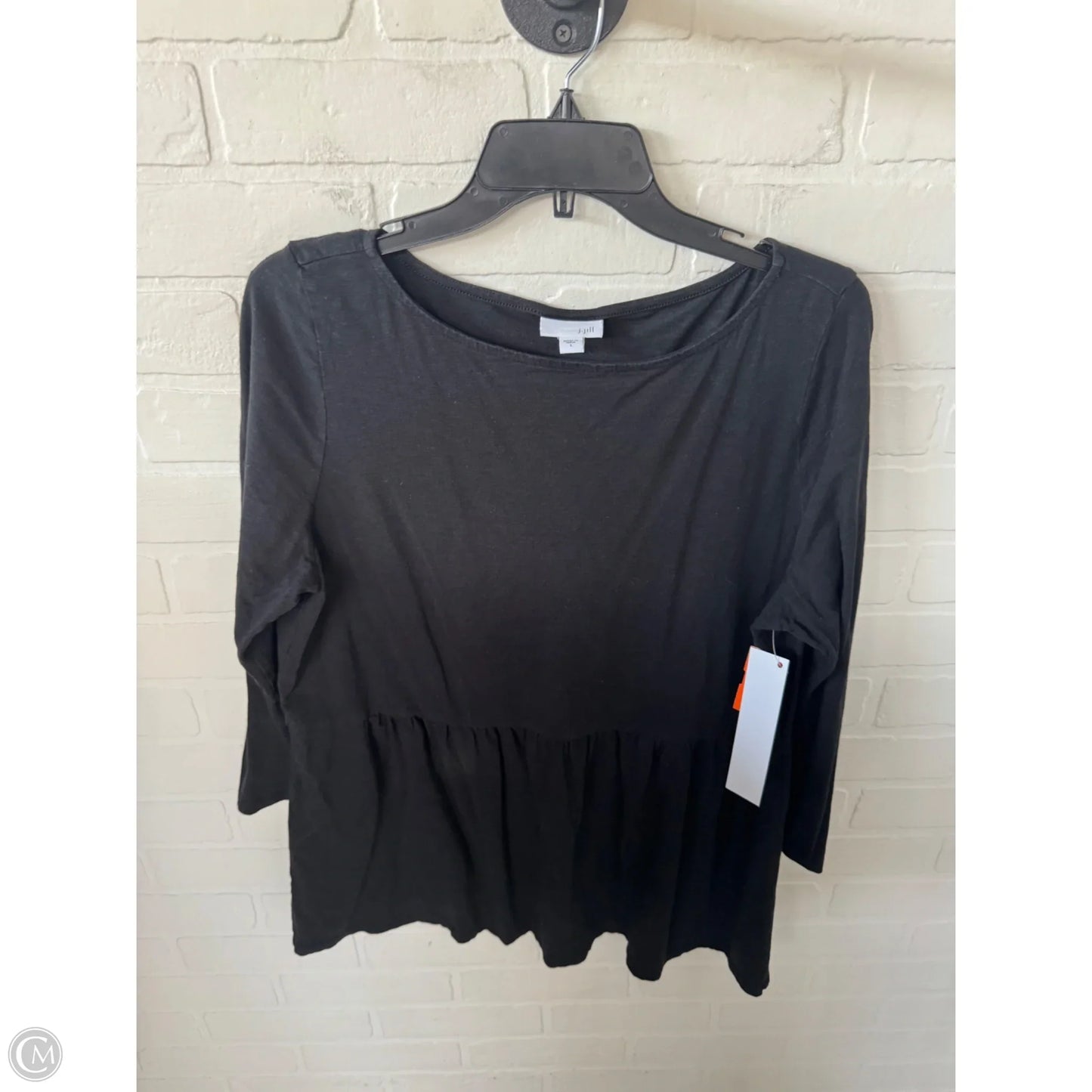 Top 3/4 Sleeve By J. Jill In Black, Size: L