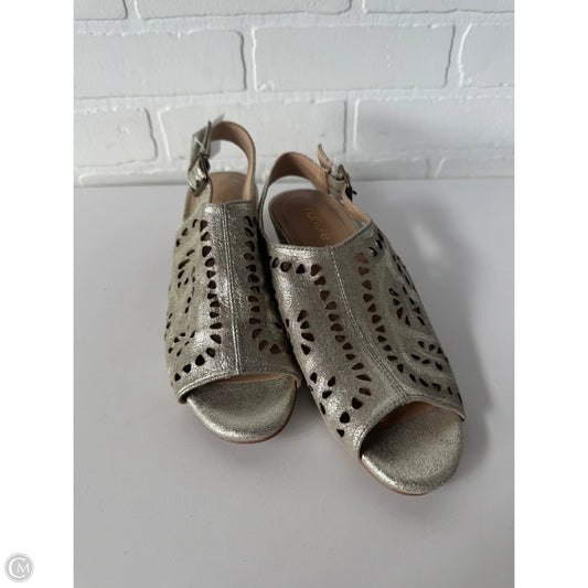 Sandals Heels Block By Nurture In Gold, Size: 7