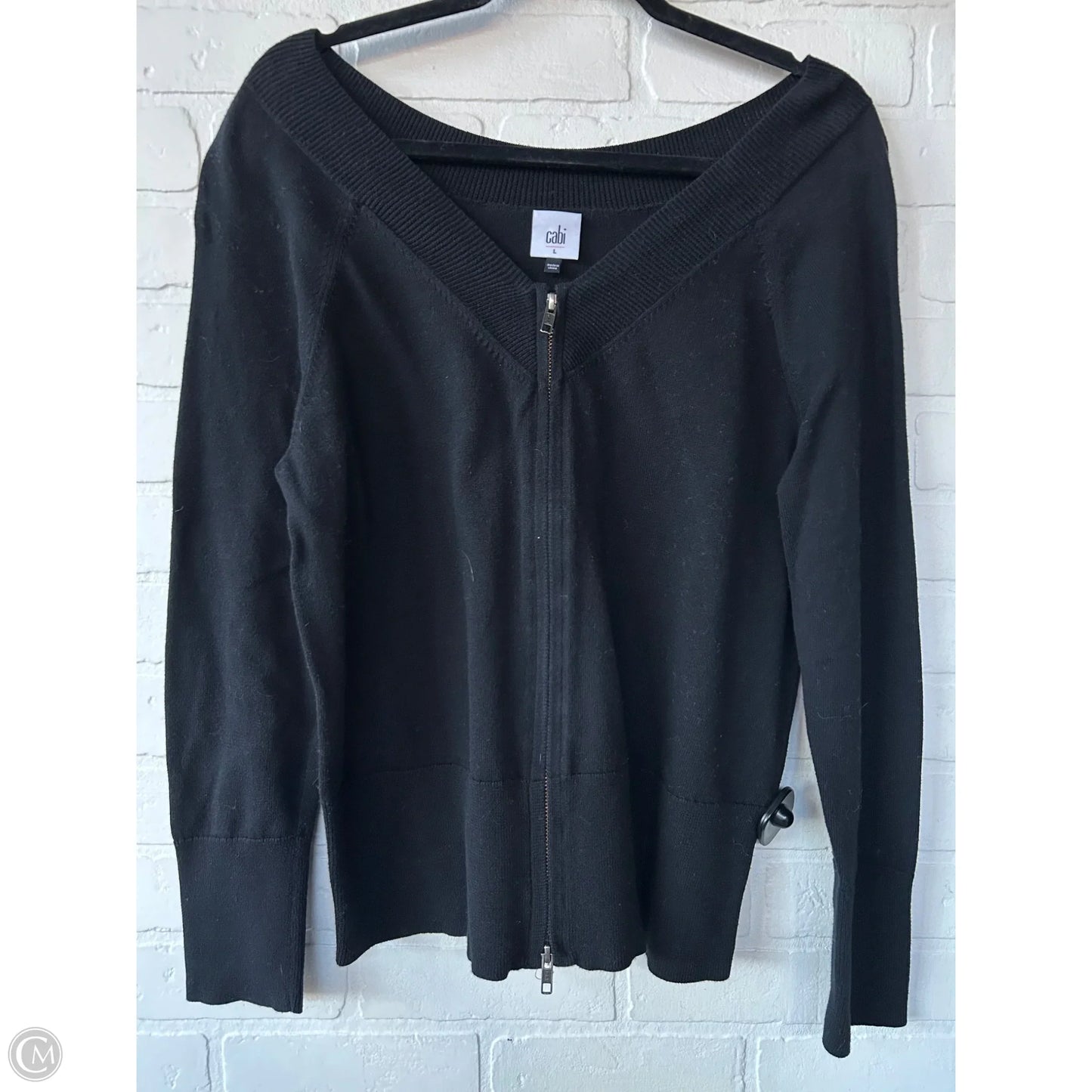 Sweater Cardigan By Cabi In Black, Size: L