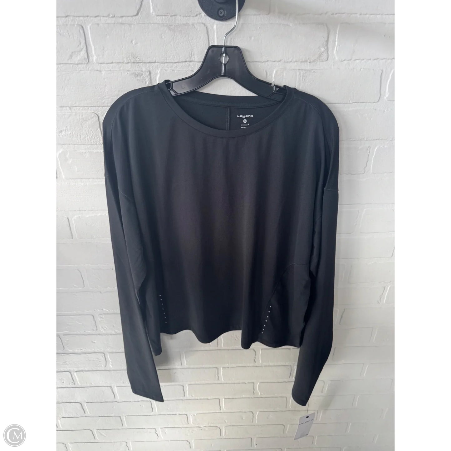 Athletic Top Long Sleeve Crewneck By Layer 8 In Black, Size: Xl