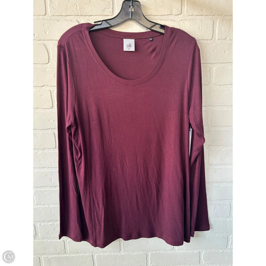 Top Long Sleeve By Cabi In Maroon, Size: M