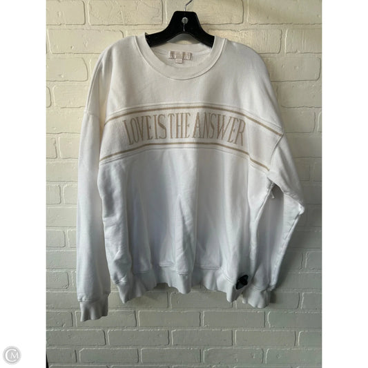 Sweatshirt Crewneck By Spiritual Gangster In Tan & White, Size: Xl