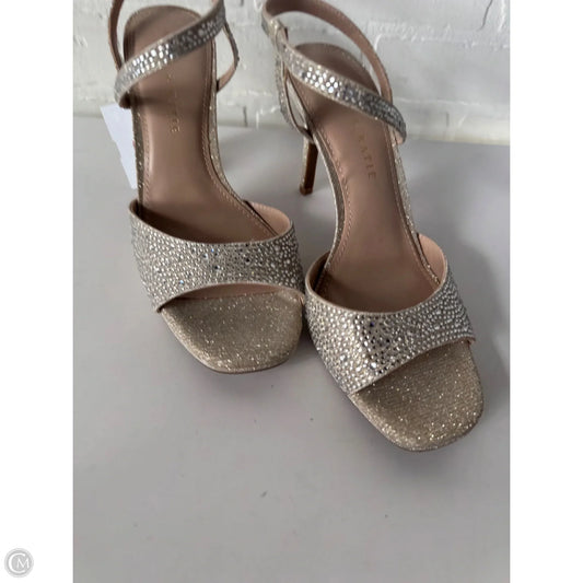 Sandals Heels Stiletto By Kelly And Katie In Gold, Size: 8.5