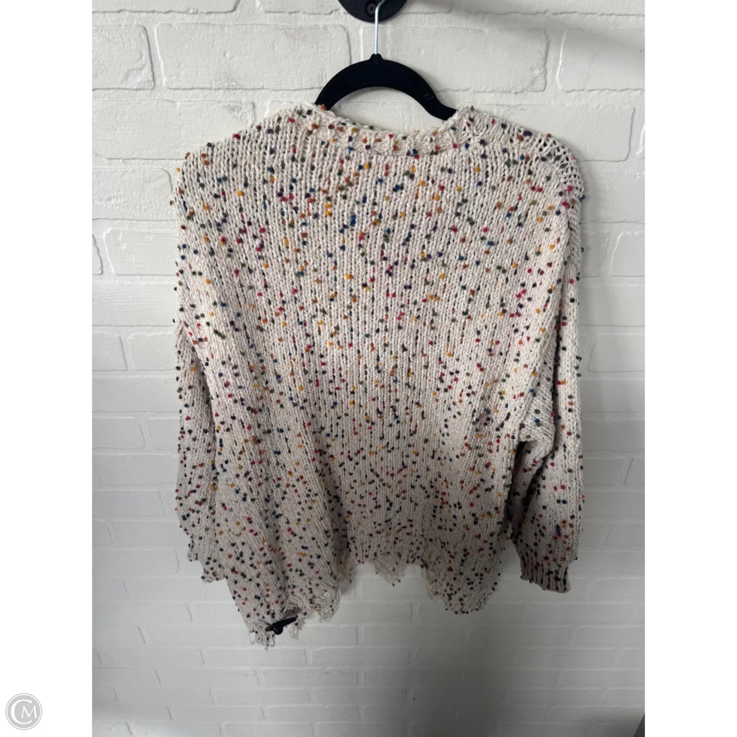 Sweater Cardigan By Clothes Mentor In Tan, Size: S