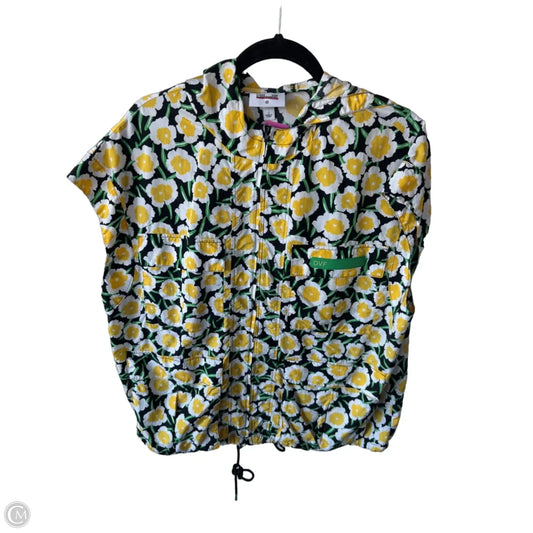 Vest Designer By Diane Von Furstenberg In Black & Yellow, Size: L