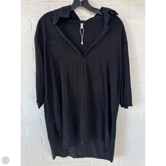 Blouse Long Sleeve By Ekouaer In Black, Size: M