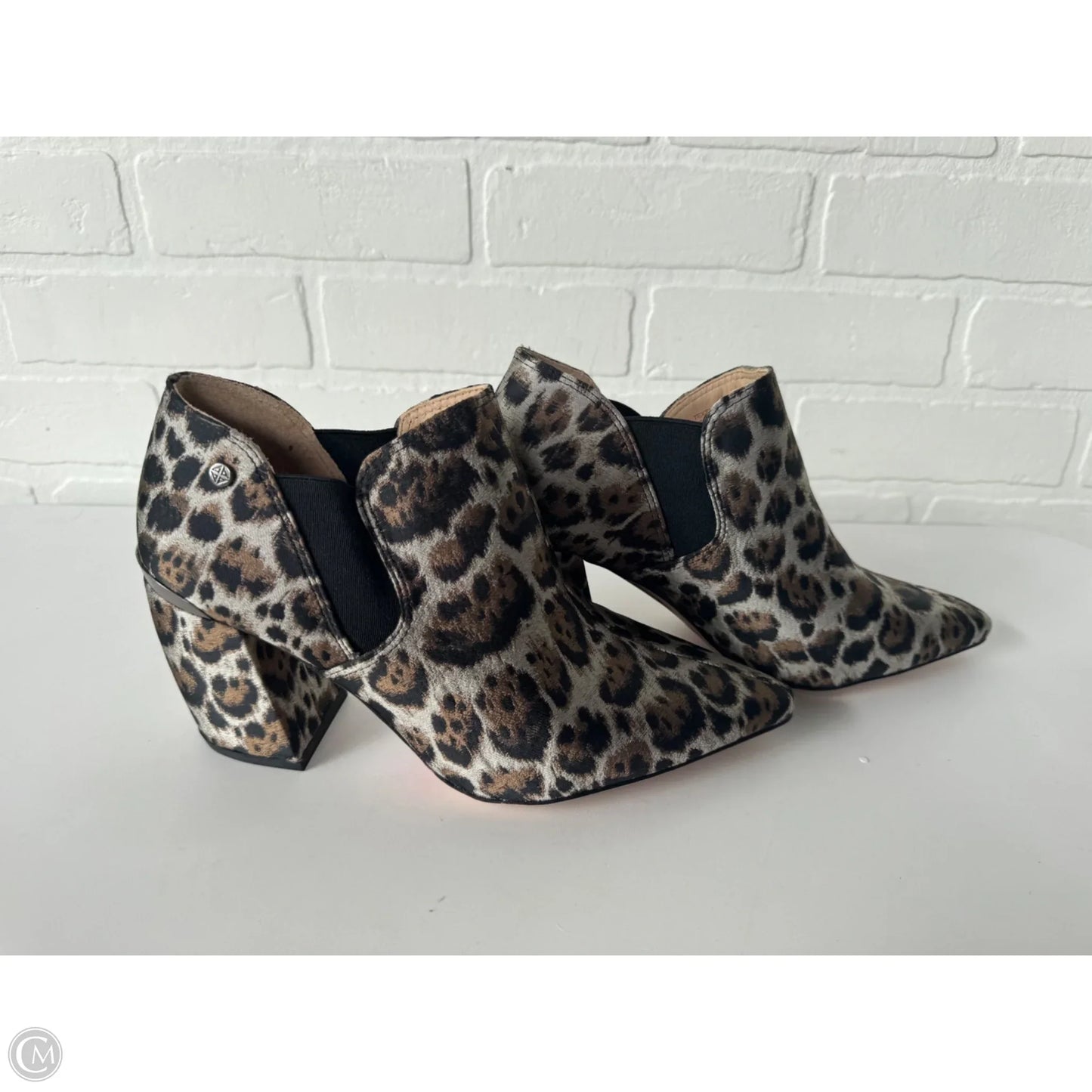 Boots Ankle Heels By Antonio Melani In Brown & Grey, Size: 7.5