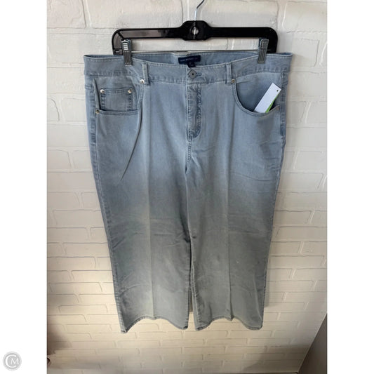 Jeans Straight By Isaac Mizrahi Live Qvc In Blue Denim, Size: 16