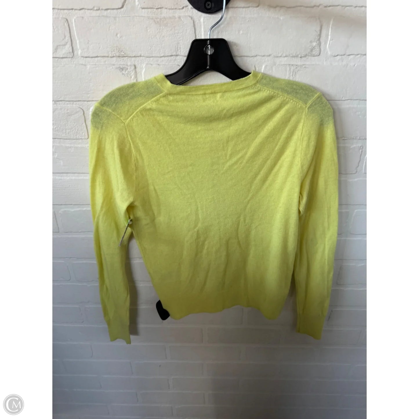 Sweater Cardigan Cashmere By J. Crew In Yellow, Size: S