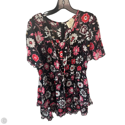 Dress Designer By Kate Spade In Black & Pink, Size: L