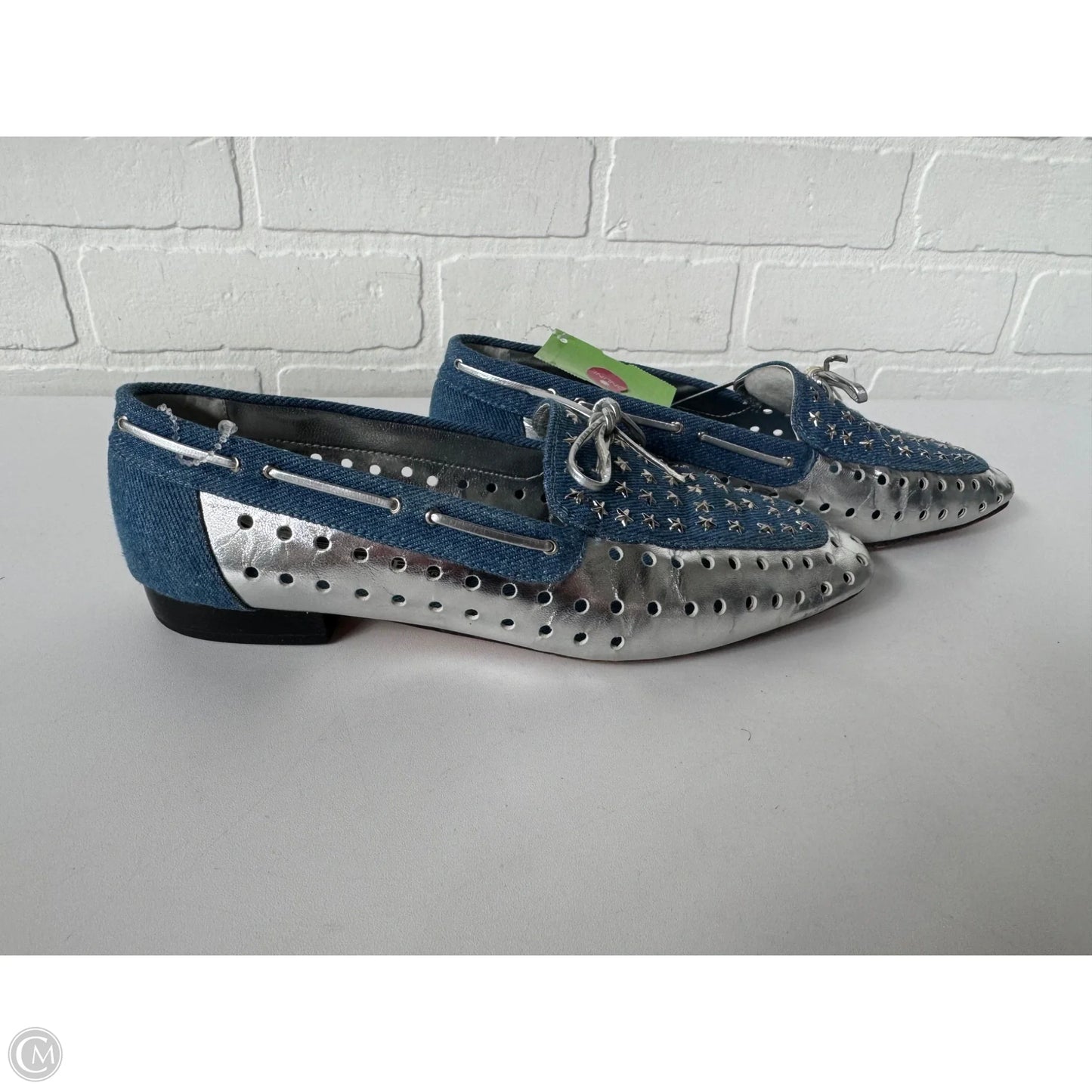 Shoes Flats By J Renee In Blue & Silver, Size: 6