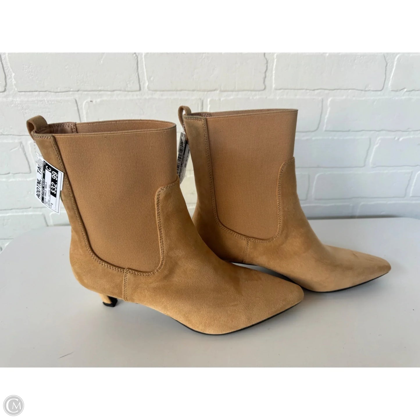 Boots Ankle Heels By Clothes Mentor In Tan, Size: 8