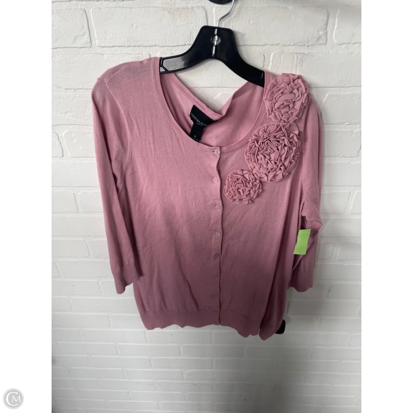Sweater Cardigan By Cynthia Rowley In Pink, Size: 1x