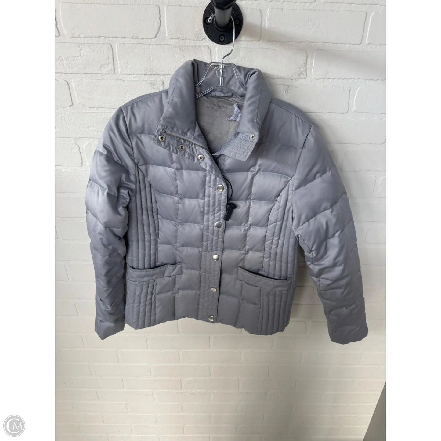 Jacket Puffer & Quilted By Charter Club In Grey, Size: S