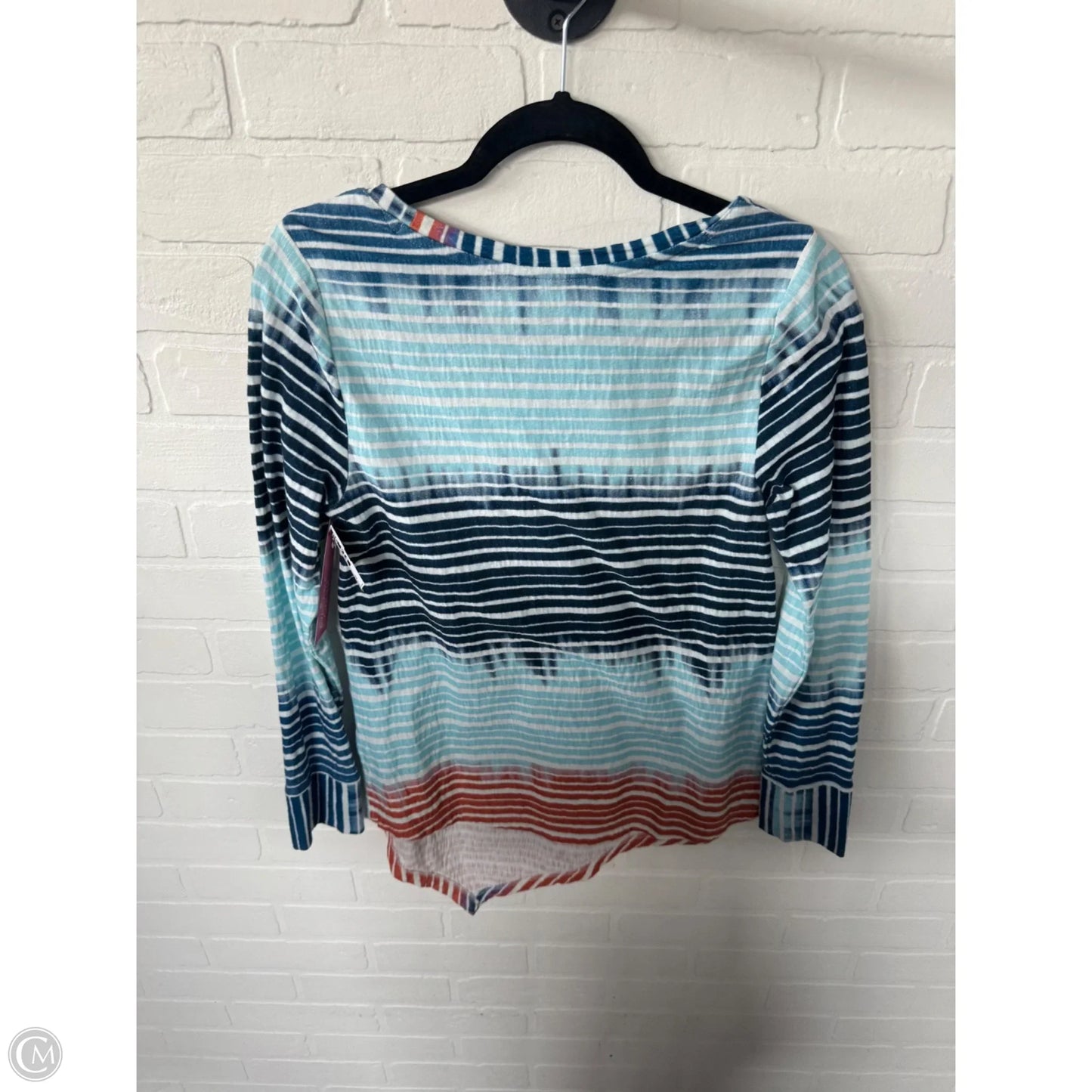 Top Long Sleeve By Soft Surroundings In Blue & Orange, Size: Xs