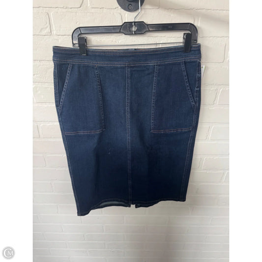 Skirt Midi By Lands End In Blue Denim, Size: 10