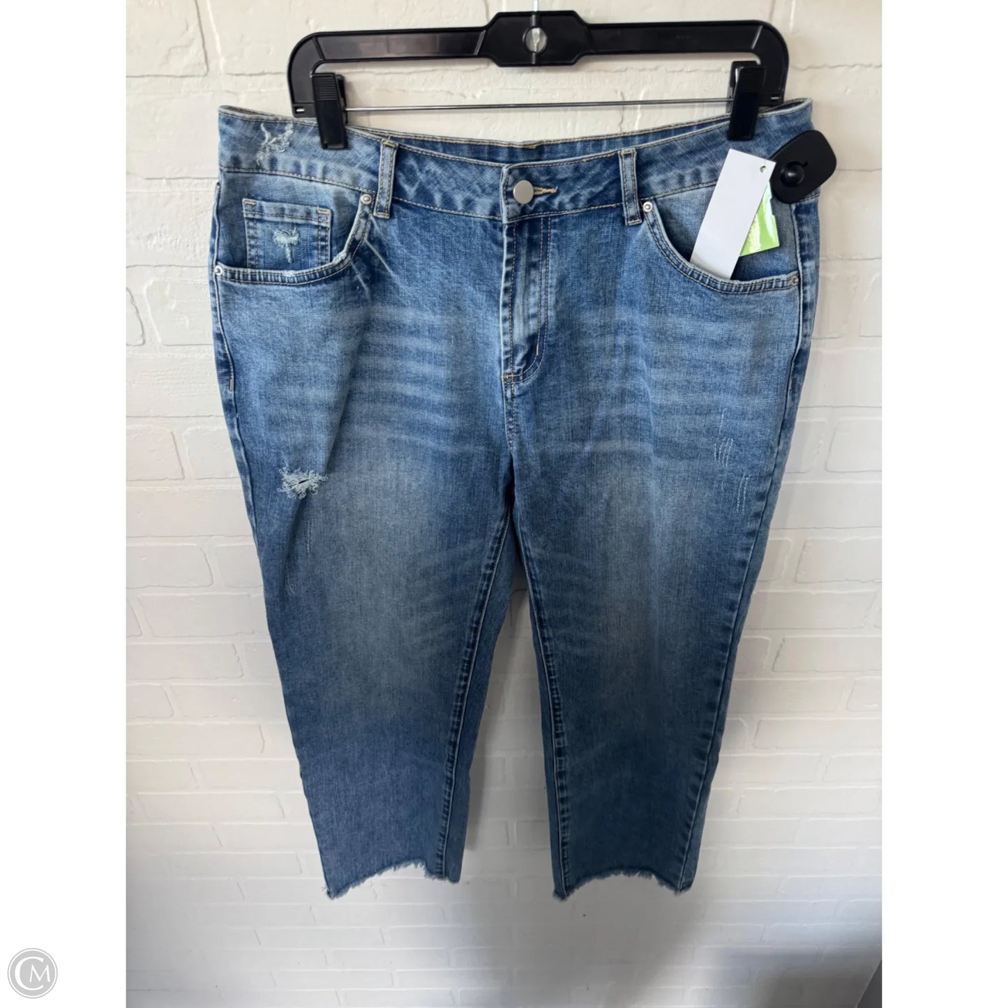 Jeans Straight By Clothes Mentor In Blue Denim, Size: 16