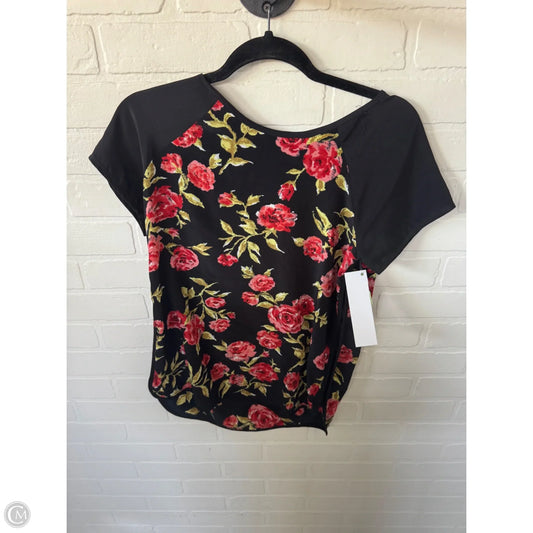Blouse Short Sleeve By Impulse In Black & Red, Size: Xs
