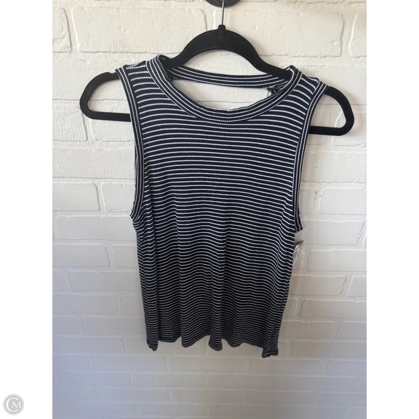 Top Sleeveless By Peyton Jensen In Blue & White, Size: S