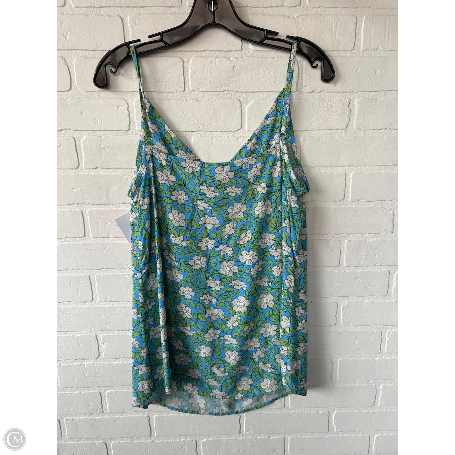 Blouse Sleeveless By Cabi In Blue & Green, Size: M