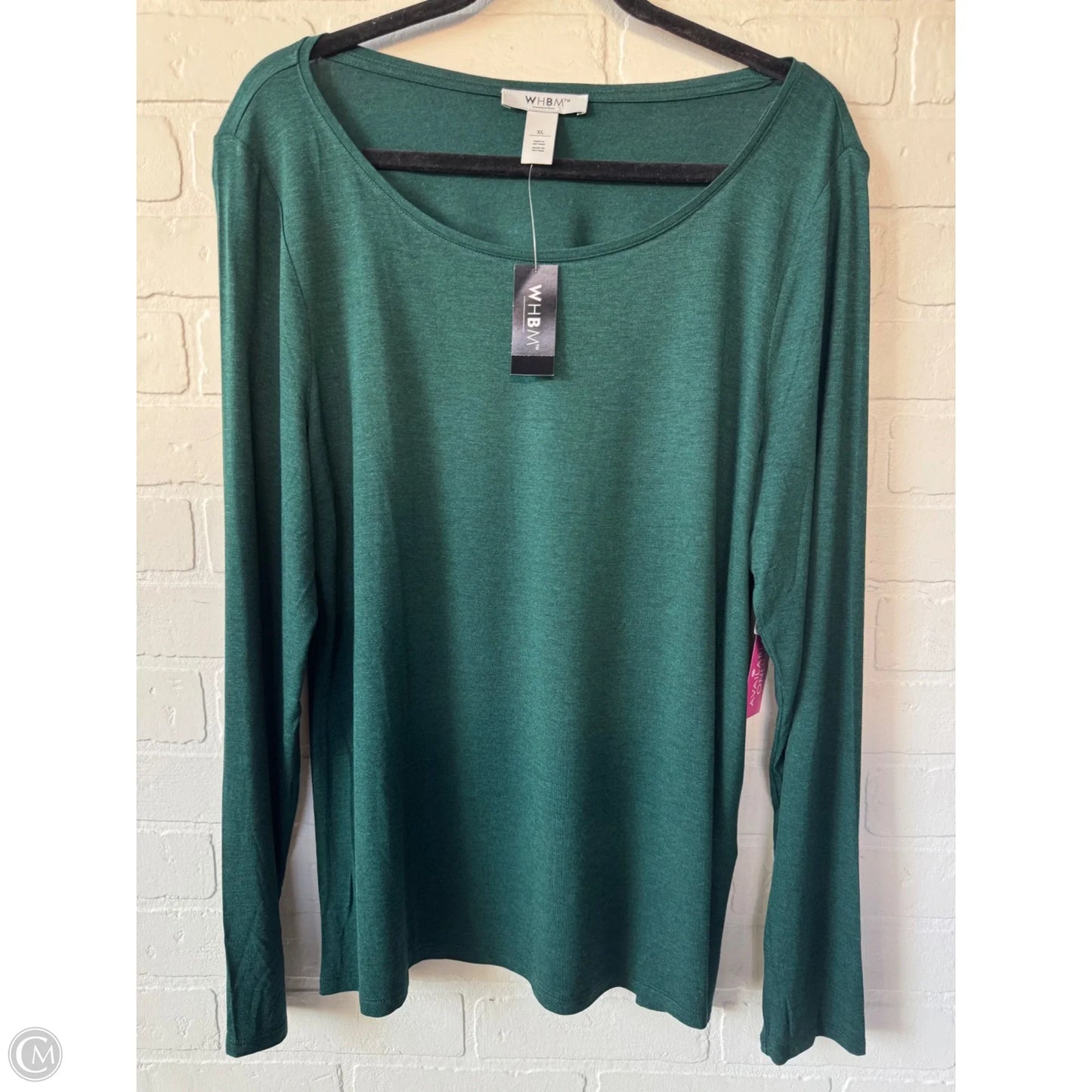 Top Long Sleeve Basic By White House Black Market In Green, Size: Xl