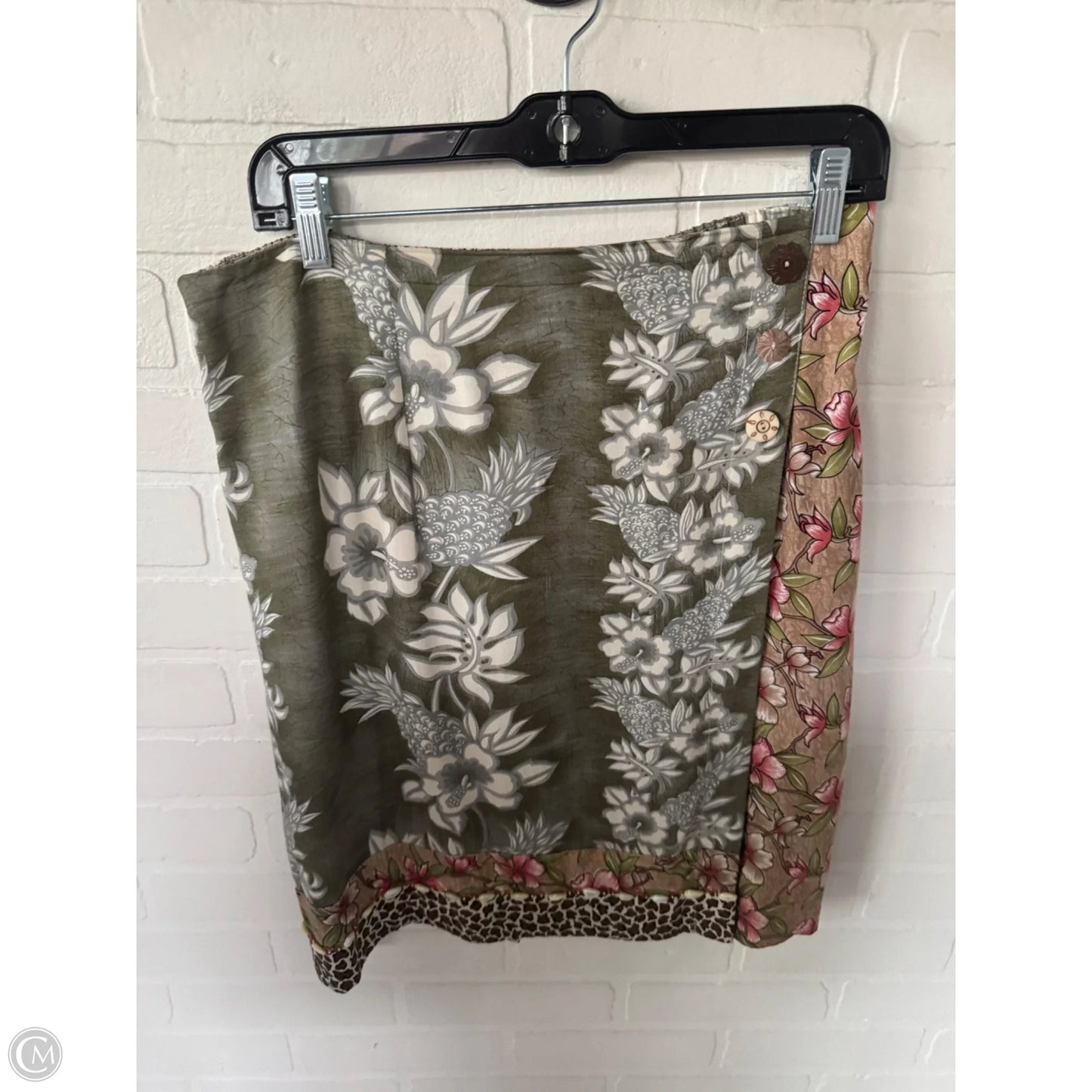 Skirt Mini & Short By Cmc In Green & Pink, Size: 12