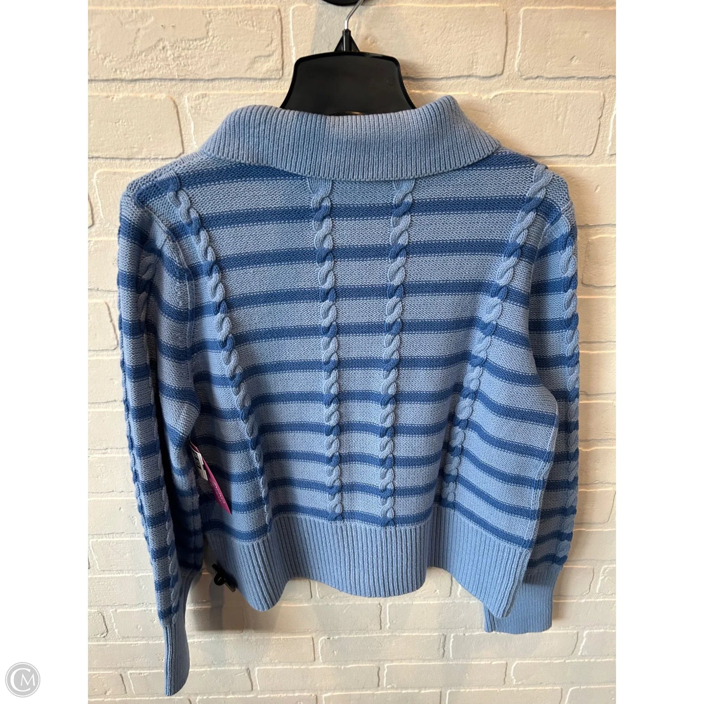 Sweater Cardigan By Talbots In Blue, Size: L
