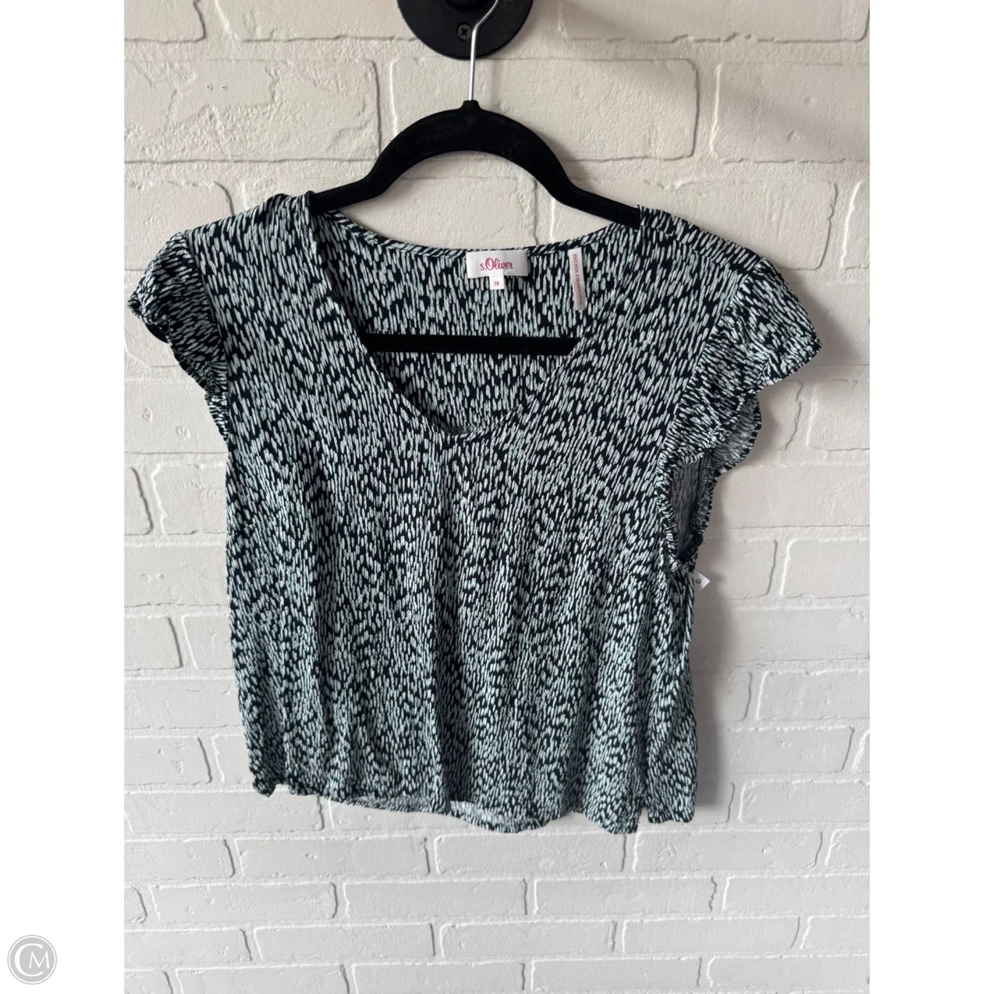 Blouse Sleeveless By Cmc In Blue & White, Size: M