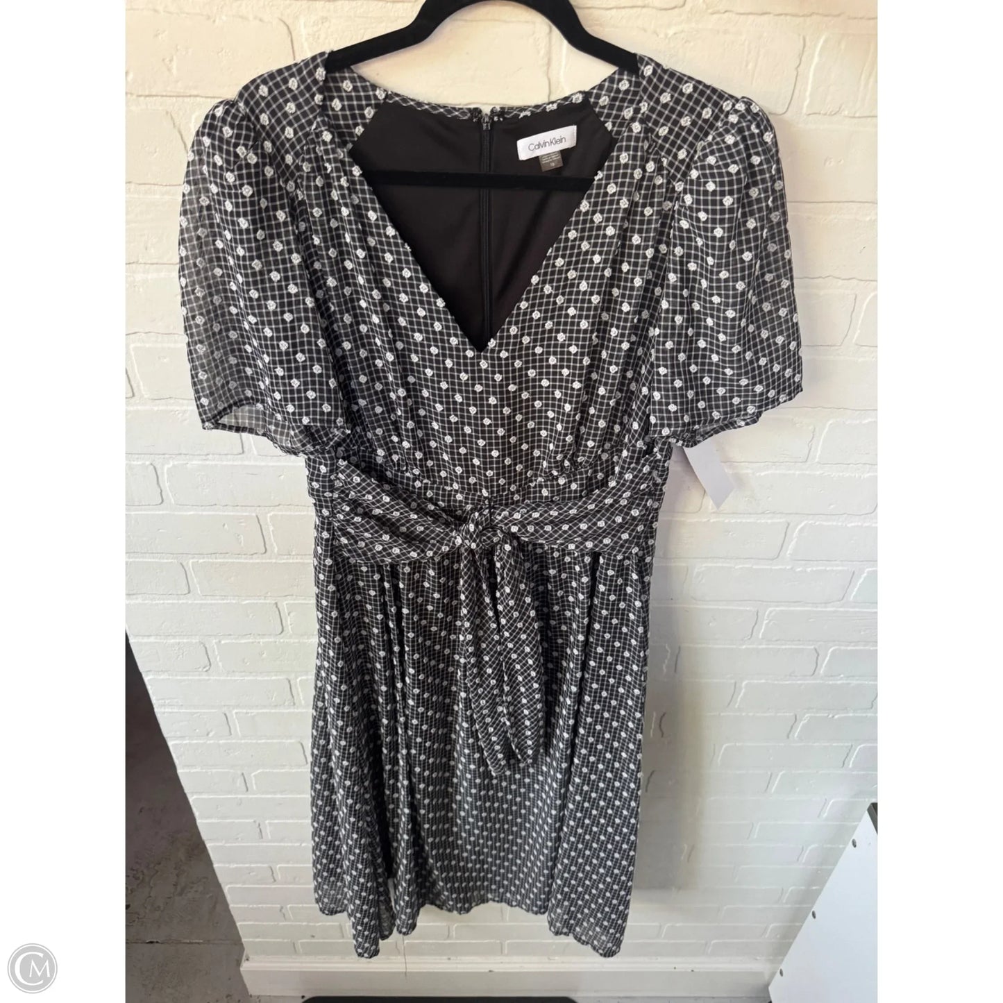 Dress Work By Calvin Klein In Black & White, Size: Xl