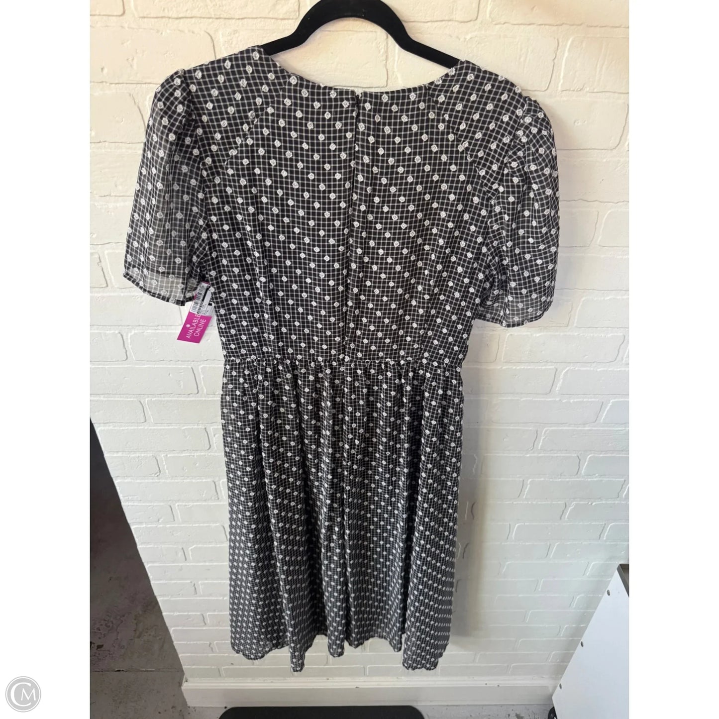 Dress Work By Calvin Klein In Black & White, Size: Xl