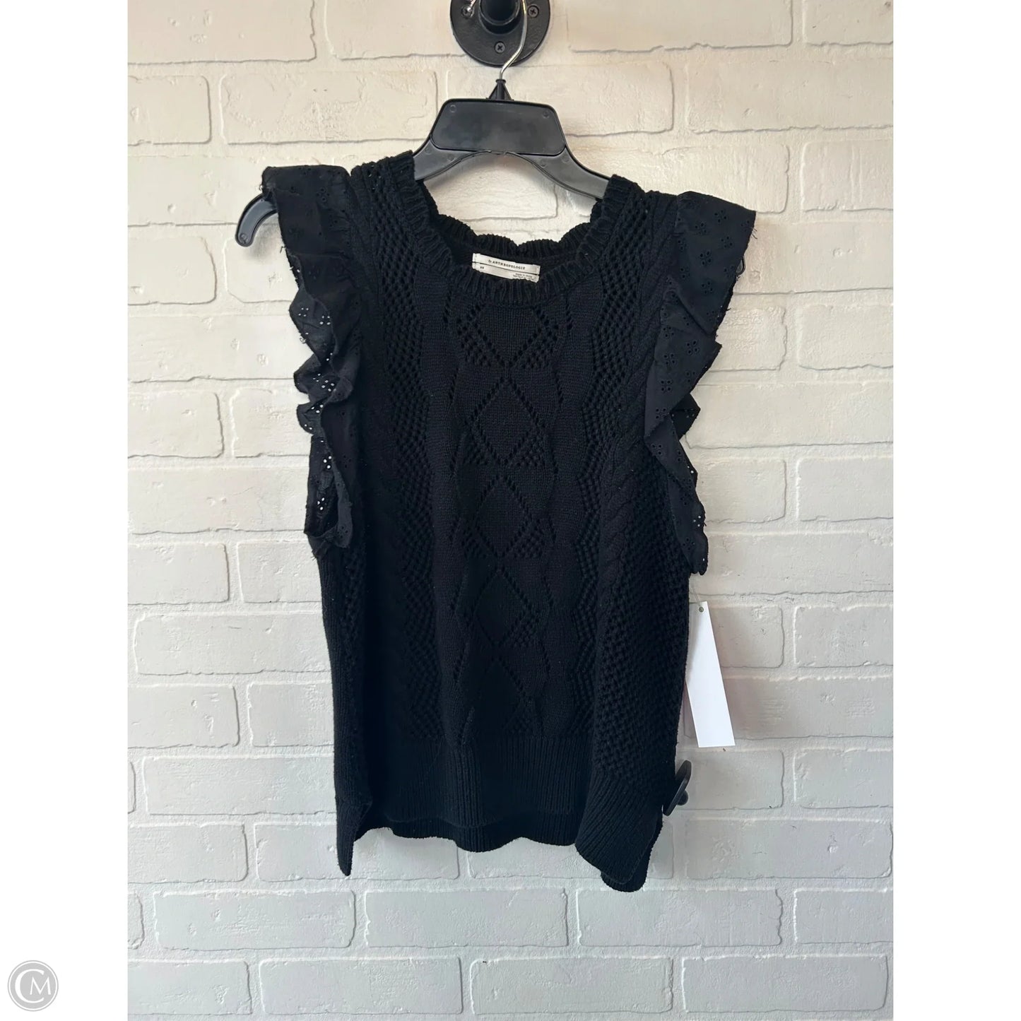 Vest Sweater By Anthropologie In Black, Size: Xs