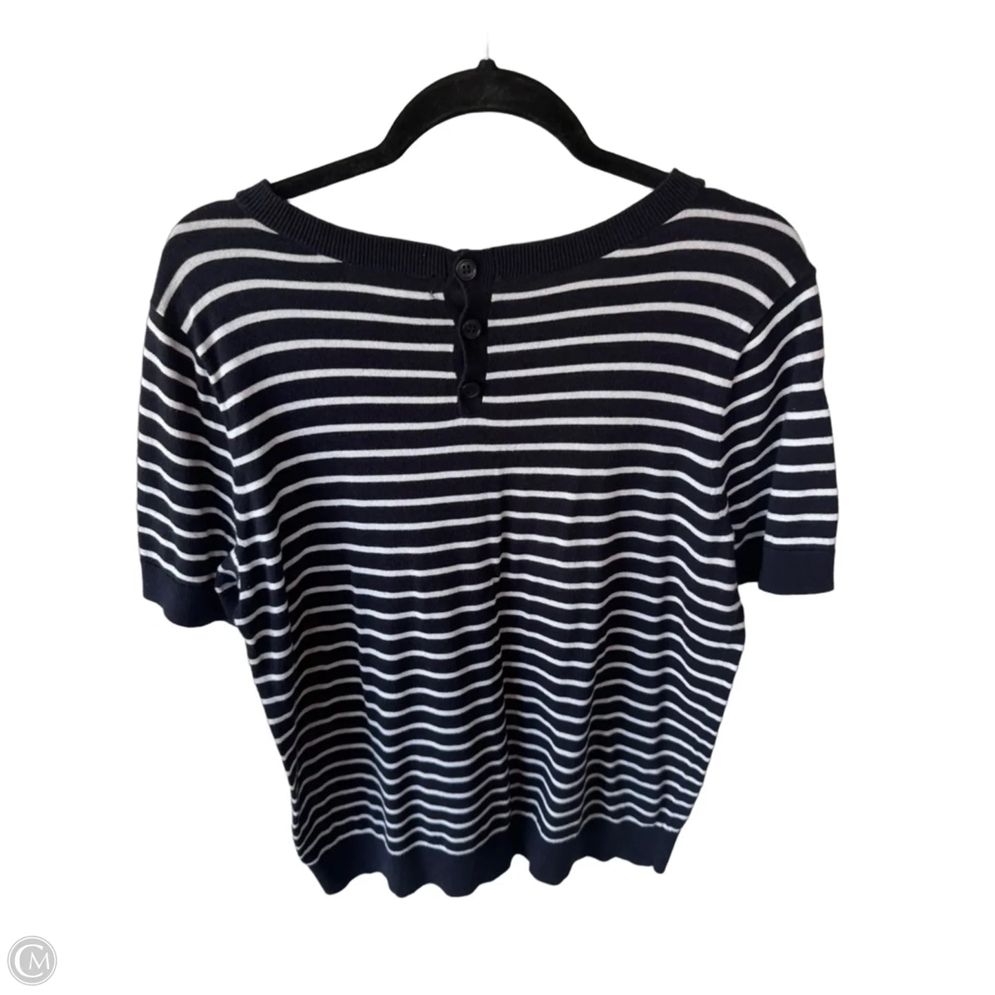 Sweater Short Sleeve By 1901 In Blue & White, Size: Xl