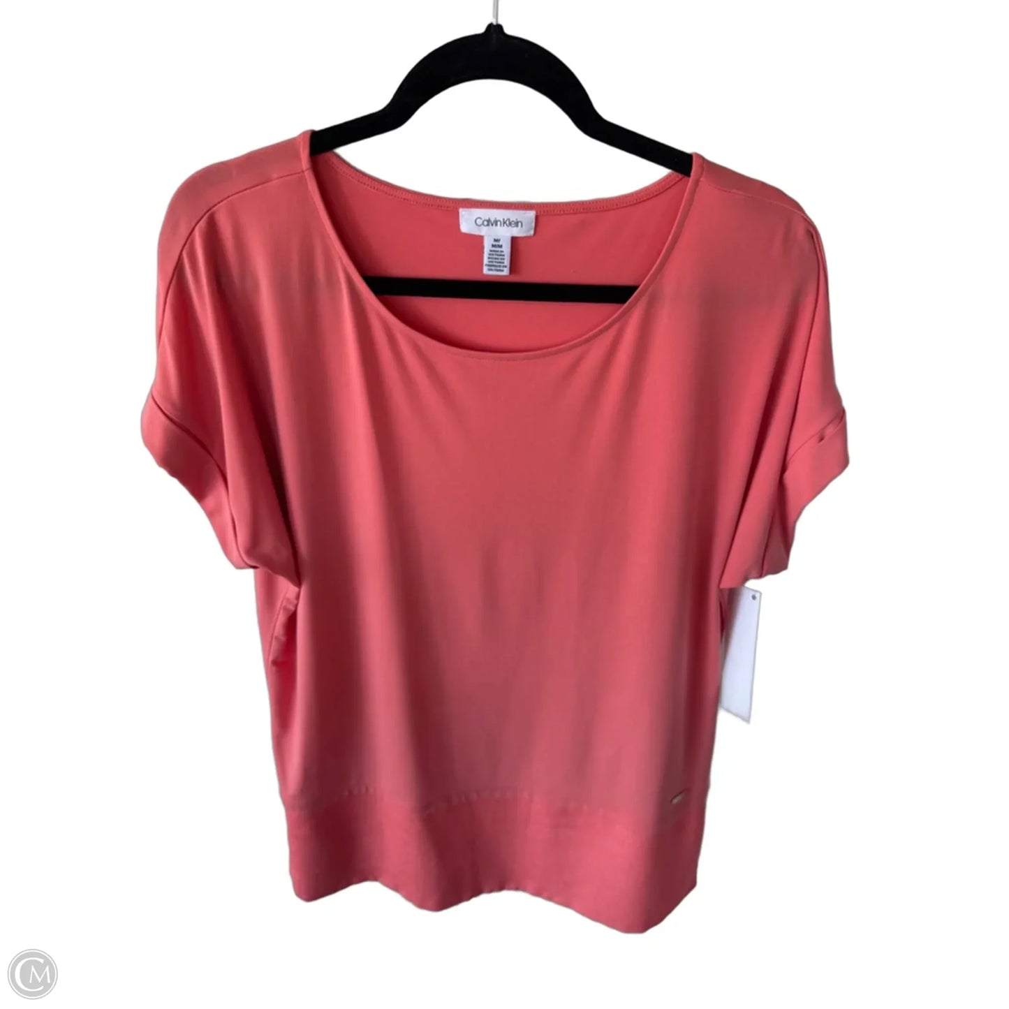 Tunic Short Sleeve By Calvin Klein In Coral, Size: M