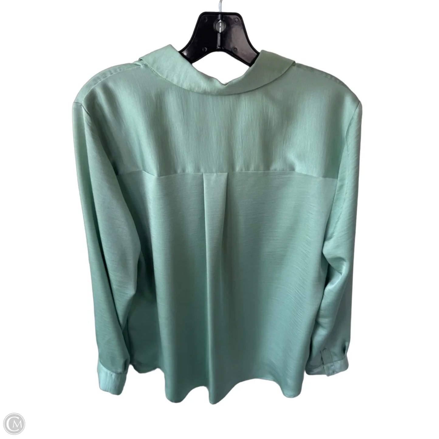 Blouse Long Sleeve By Inc In Green, Size: L