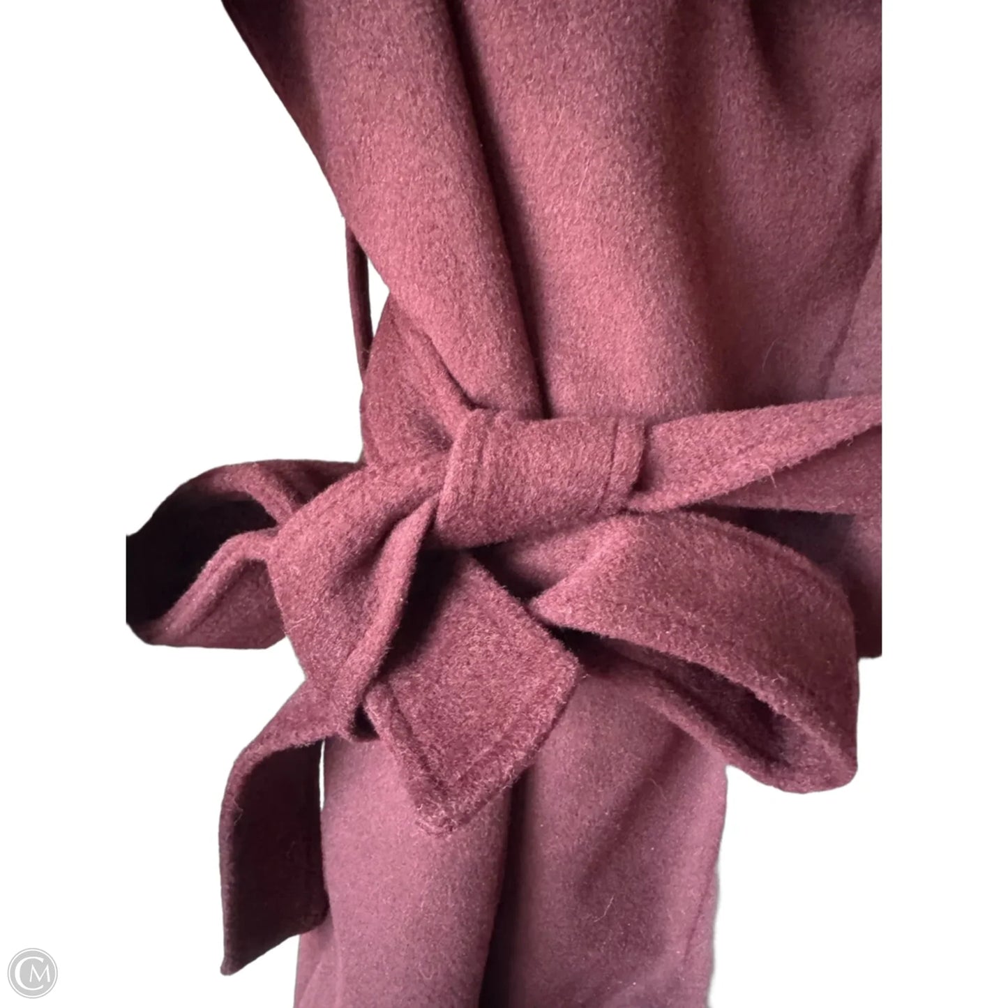 Coat Wool By Michael By Michael Kors In Maroon, Size: M