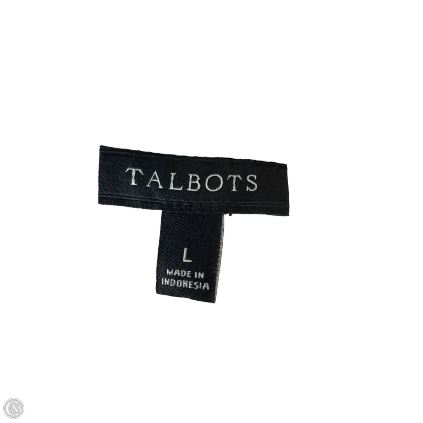 Blouse Long Sleeve By Talbots In Grey & Pink, Size: L