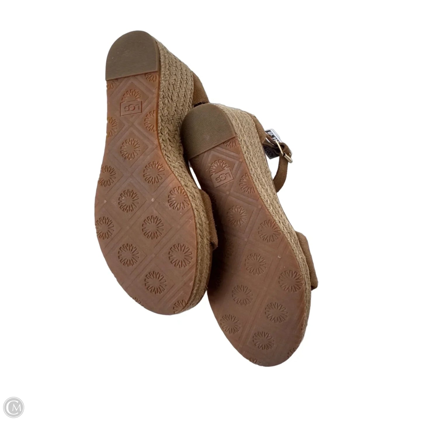 Sandals Designer By Ugg In Brown & Cream, Size: 8