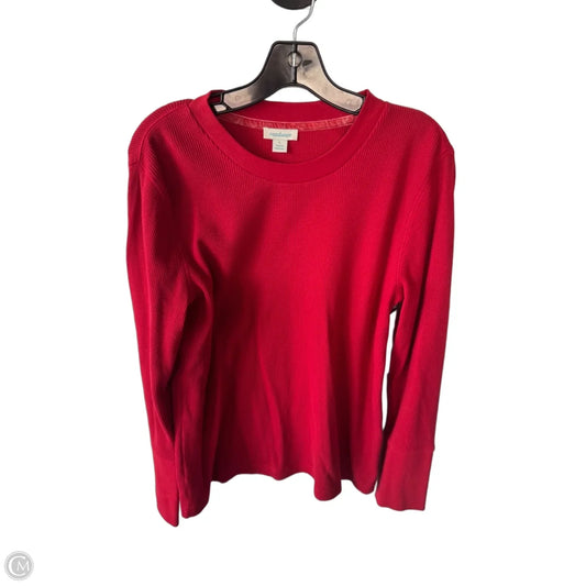 Top Long Sleeve By Sundance In Red, Size: L
