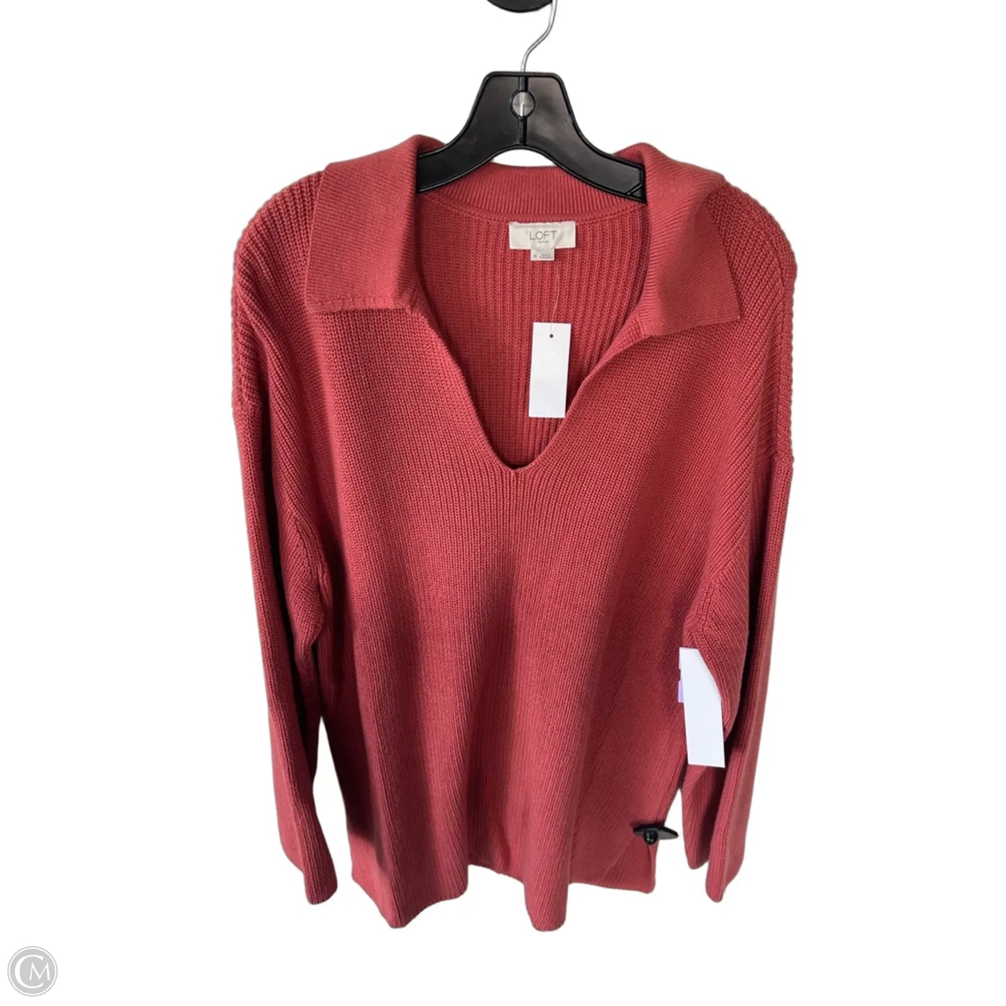 Sweater By Loft In Red, Size: Xl